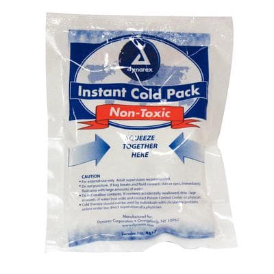 Dynarex Instant Cold Pack, 4" x 5", Urea-Based, Non-Toxic, 1 Each - Cold Pack Instant w/ Urea Non - Image 1