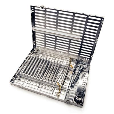 IMS® Signature Series® Large Cassettes, 16 Instrument Capacity with Accessory Area, 8" x 1.25" x 11", White, Stainless Steel, IM4162 thumbnail 9