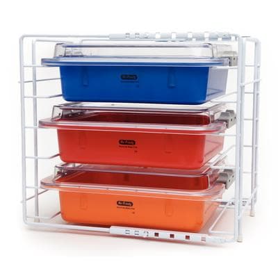 Hu-Friedy IMS Signature Series Adjustable 3 Tub Rack, Metal, White, IMS-1433 thumbnail 7