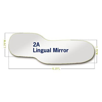 Riofoto Rhodium Intraoral Photographic Mirror, Adult, Size 2A Lingual, Autoclavable, 1/Pkg - Riofoto Rhodium Intraoral Photographic Mirrors, Adult - 2 Lingual - Image 1