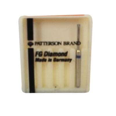 Patterson® Diamond Instrument FG, End Cutting, Medium Grit, Blue Ring, #839-010, 1.0 mm Head Diameter, Friction Grip, 1/Pkg thumbnail 2