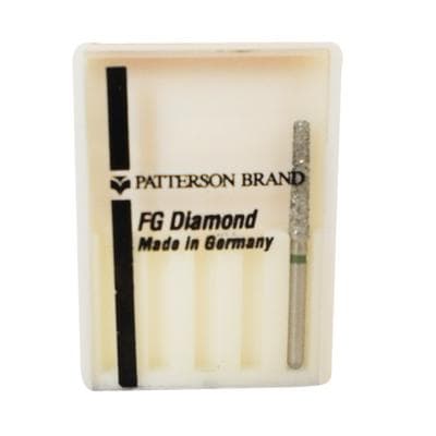 Patterson® Diamond Instrument FG, Coarse, Cone Flat End, #848-018, 1.8 mm Diameter, Green Ring, 1/Pkg thumbnail 2