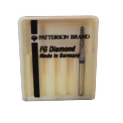 Patterson® Diamond Instrument FG, Medium Grit, Cone Round End, Blue Ring, 1.6 mm Diameter, #850-016 thumbnail 2