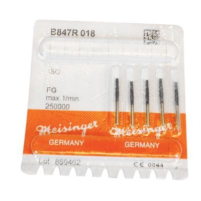 Meisinger Black Cobra Diamond Bur, Friction Grip, Super Coarse, Round Edge Tapered, 1.8 mm, 5/Pk, B847R-018-FG thumbnail 9