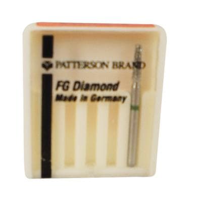Patterson® Diamond Instrument, FG, Coarse, Cone Flat End, Green Ring, #846-016, 1.600 mm Diameter thumbnail 2