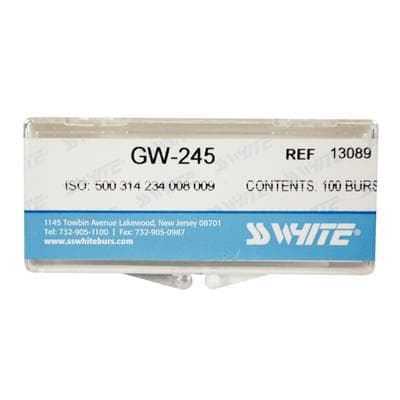 Great White Gold Series Carbide Bur, FG, Pear, #GW245, 100/Pk, 13089 thumbnail 14