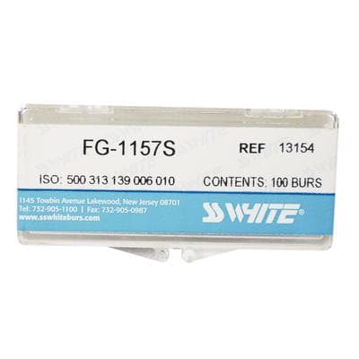 SS White FG #1157S Carbide Bur, Straight Fissure Round End, Plain, Friction Grip Short Shank, 1.0 mm Diameter, 3.8 mm Head Length, 100/Pkg thumbnail 8