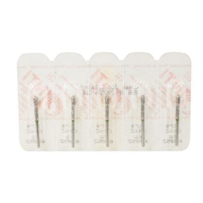 NTI Diamond Bur FG Coarse Beveled Cylinder #879-016, 1.6mm Diameter, 10.0mm Length, Green Ring, 5/Pkg thumbnail 8