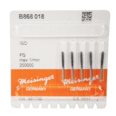 Meisinger Black Cobra Diamond Bur, FG, Super Coarse, Long Torpedo, 1.8mm, B868-018, 5/Pack thumbnail 7