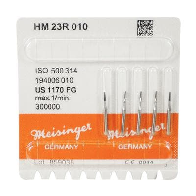 Meisinger Operative Tungsten Carbide Bur, Friction Grip, Tapered Round End, #1170, 1.0 mm, 5/Pk, HM23R-010-FG thumbnail 5