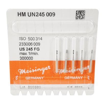 Meisinger Operative Tungsten Carbide Bur #245, Friction Grip, Pear Shape, 0.9 mm, 5/Pk, HMUN245-009-FG thumbnail 8