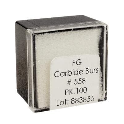 Meisinger Tungsten Carbide Bur #558, Straight Fissure Cross Cut, FG (Friction Grip), 1.2 mm Diameter, 100/Pack, C0558FG thumbnail 5