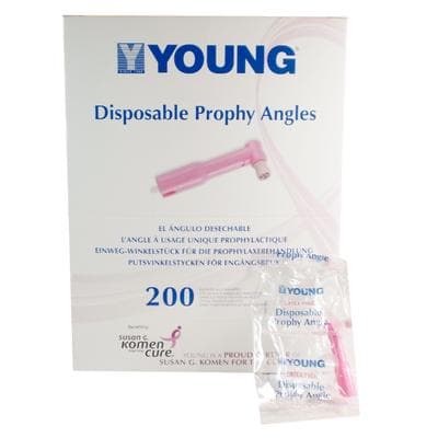 Young Dental Classic Pink Petite Web Disposable Prophy Angle, Latex-Free, Soft Pink, 90°, 200/Box thumbnail 11