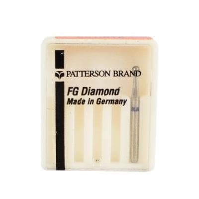 Patterson® Diamond Instrument FG, Round, Medium Grit, Blue Ring, 1.6 mm Head Diameter, Bur #801/016 thumbnail 2