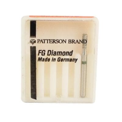 Patterson® Diamond Instrument FG, Inverted Cone, Coarse Grit, Green Ring, #807-016, 1.6 mm Diameter, Friction Grip, 1/Pkg thumbnail 2