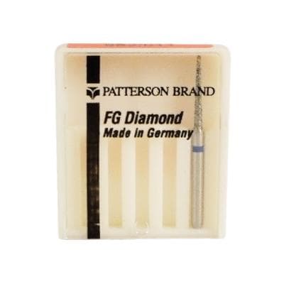 Patterson® Diamond Instrument FG, Medium Grit, Cone Point End, Blue Ring, #852-011, 1.1 mm Diameter thumbnail 2
