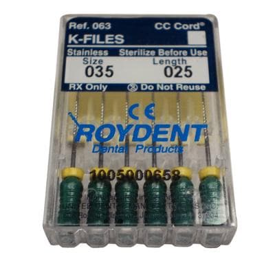Roydent K-Type Files #35 (Green), 25mm, Pack of 6, 06325035R thumbnail 9