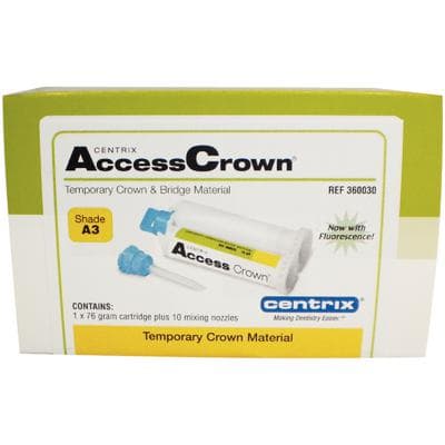 Access Crown® Temporary Crown and Bridge Material, Bis-Acryl, Shade A3, 76g Cartridge Refill with 10 SuperMixer™ Nozzles, 360030 thumbnail 20