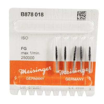 Meisinger Black Cobra Diamond Bur, FG, Super Coarse, Modified Chamfer/Torpedo, 1.8mm, B878-018, 5/Pack thumbnail 7