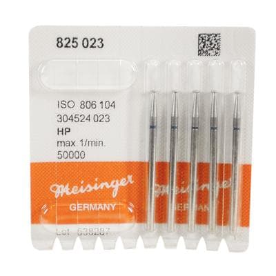 Meisinger 825-023-HP Diamond Bur, Knife Edge, Medium Grit, 2.3 mm Diameter, HP Shank, 5/Pack thumbnail 6