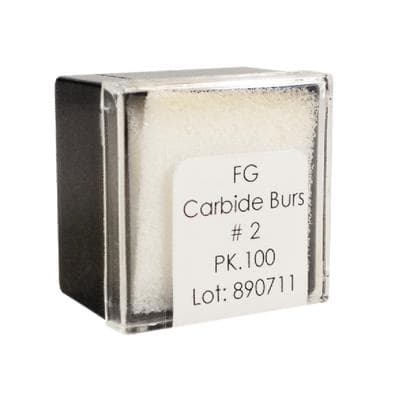 Meisinger Tungsten Carbide Bur, Round, #2, FG, 1.0 mm Head Diameter, Clinic Pack of 100, C0002FG thumbnail 5