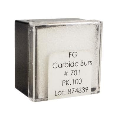 Meisinger Tungsten Carbide Bur #701, Tapered Fissure Cross Cut, Flat End, FG, 1.2 mm Diameter, 100/Pack, C0701FG thumbnail 5