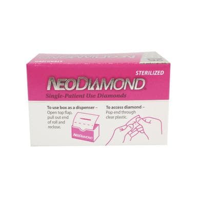 NeoDiamond NeoSpiral Disposable Diamond Bur, FG, Coarse, Green Ring, Round End Taper, Cylinder, #856, 1.6 mm Diameter, 8.0 mm Length, 25/Pkg, 8116.8C thumbnail 3
