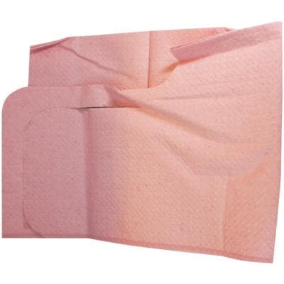 Tidi Chainless Patient Bib with Ties, 18" x 25", Mauve, 1-Ply Tissue/1-Ply Poly, 250/Case, 917676 thumbnail 9