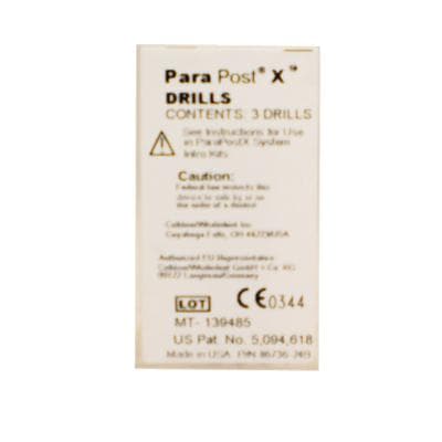 ParaPost® X™ Drills Two-Fluted, Size 6 (.060"), Black, 3/Pkg, P426 - ParaPost® X™ Drills Two-Fluted - Size 6 (.060"), Black - Image 1