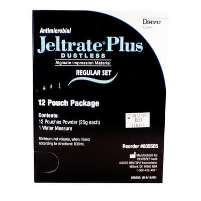 Jeltrate Plus Antimicrobial Dustless Alginate Impression Material, Regular Set, Beige, 144 (25g) Pouches thumbnail 6