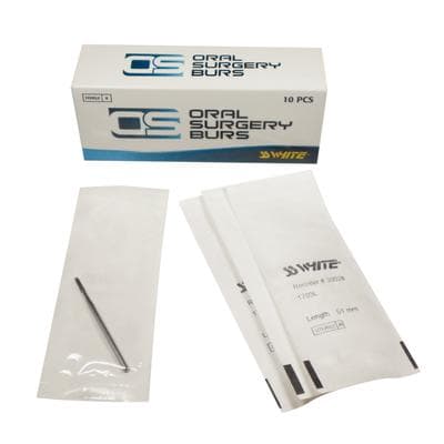 SS White Oral Surgery Carbide Bur, #1703L, Round End Tapered Fissure, Cross Cut, HP Shank #2, 2.1 mm Head Diameter, 51 mm Length, Sterile, 10/Pk, 30028 thumbnail 11