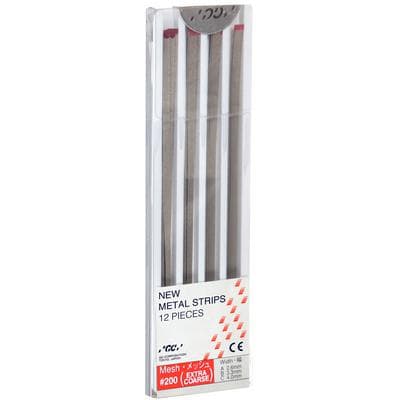 GC America Metal Finishing Strips, X-Coarse #200 Mesh (140 Micron), Red, Assorted Widths (2.6mm, 3.3mm, 4.0mm), 12/Pkg, #000251 thumbnail 13