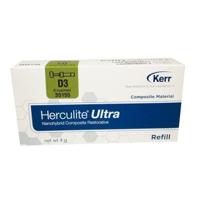Herculite Ultra Nanohybrid Composite Syringe Refill, 4 g, D3 Enamel, Kerr #35155 thumbnail 14