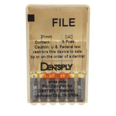 Dentsply Maillefer K-Files Stainless Steel, Size #40, 21mm, Color Coded Black, 6/Pkg, 671107 thumbnail 8
