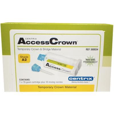 Access Crown Bis-Acryl Temporary Crown & Bridge Material, Shade A2, 76 g Cartridge with 10 SuperMixer™ Nozzles, 1 Kit, 360034 thumbnail 24