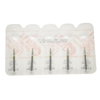NTI Diamond Bur, FG, Flame, # C861, 1.4 mm, Coarse, Green, 5/Pk, C861-014 thumbnail 10
