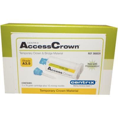 Access Crown Bis-Acryl Composite Temporary Crown & Bridge Material, Shade A3.5, 76g Cartridge Kit with 10 SuperMixer™ Nozzles, 360029 thumbnail 20