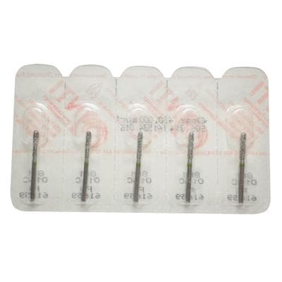 NTI Diamond Bur FG Coarse Round End Cylinder, 881-016, 1.6 mm Diameter, 8.0 mm Length, Green Ring, 5/Pkg thumbnail 8