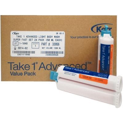 Take 1 Advanced VPS Impression Material, Light Body Wash, Super Fast Set, Orange, 50 ml Cartridge, Value Pack 24/Pkg, 33956 thumbnail 11