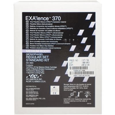 GC America Exa'lence VPES Impression Material, Monophase Regular Set, Standard Kit, 370 mL Cartridge, 10 Mixing Tips, 1 Locking Ring, 137170 thumbnail 10