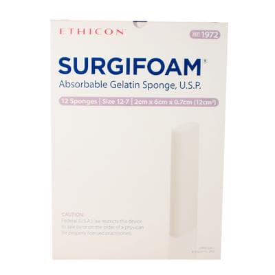 Surgifoam Absorbable Gelatin Sponge, 2 cm x 6 cm x 7 mm, 12/Box, 1972 thumbnail 3