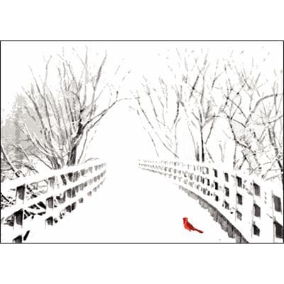 Designer's Choice Holiday 4-Up Laser Postcard, Black and White Bridge, 5-1/2" W x 4-1/4" H, 100/Pkg - Designer’s Choice Holiday 4-Up Laser Postcard, 100/Pkg - Black and White Bridge, 5-1/2" W x 4-1/4" H - Image 1