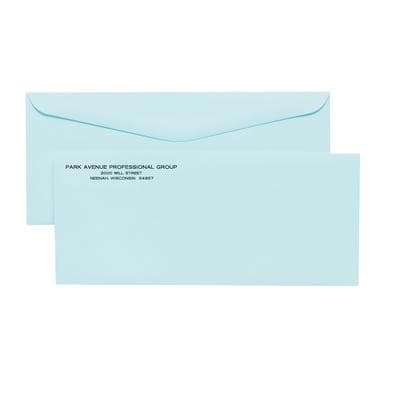 #9 Standard Envelopes, Personalized, Blue Gummed-Flap, 8-7/8" W x 3-7/8" H, 500/Pkg - #9 Standard Envelopes, Personalized, 8-7/8 W x 3-7/8 H, 500/Pkg - #9, Blue Gummed-Flap, Personalized Envelopes - Image 1
