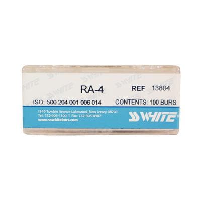 SS White Standard Operative Carbide Burs, RA, Round, #4, 1.4 mm Diameter, 100/Pk, 13804 thumbnail 12