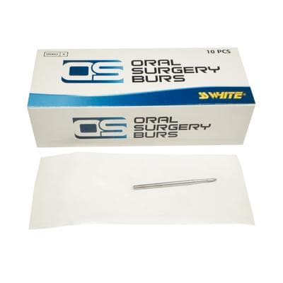 SS White Oral Surgery Carbide Bur, #1703, Cross Cut Fissure, Shank #4 (HP), 2.1 mm Head Diameter, 44.5 mm Length, Sterile, 10/Pk, 30058 thumbnail 10