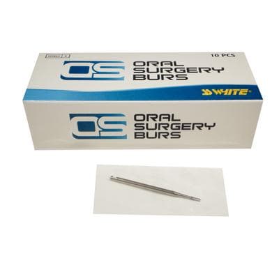 SS White #702 Oral Surgery Carbide Bur, Tapered Fissure Cross Cut, Flat End, J-Notch Shank #6, 1.6 mm Head Diameter, 44.5 mm Overall Length, 10/Pkg, 30003 thumbnail 10