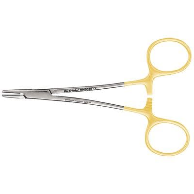Hu-Friedy Halsey Smooth Perma Sharp® Needle Holder, 13 cm/5", Tungsten Carbide, Gold Plated, 1 Each thumbnail 9