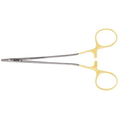 Hu-Friedy Fine Swedish Pattern Perma Sharp Needle Holder, 15 cm (6"), Tungsten Carbide, Gold Plated, FSP thumbnail 9