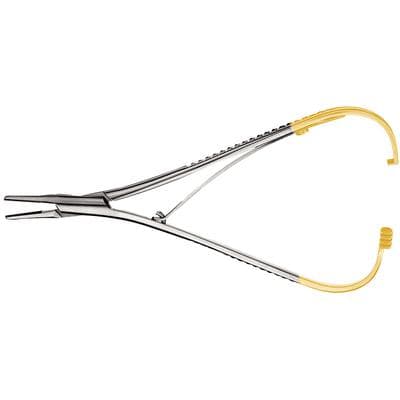 Hu-Friedy Perma Sharp® Mathieu-Kocher Needle Holder, 14 cm/5.5", Tungsten Carbide, Serrated, Gold-Plated Spring Handle, 1 Each thumbnail 10