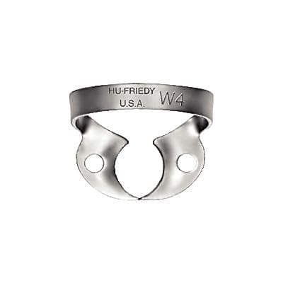 Hu-Friedy Satin Steel Rubber Dam Clamp #W4, Wingless, Small Upper Molars, 1 Each thumbnail 13